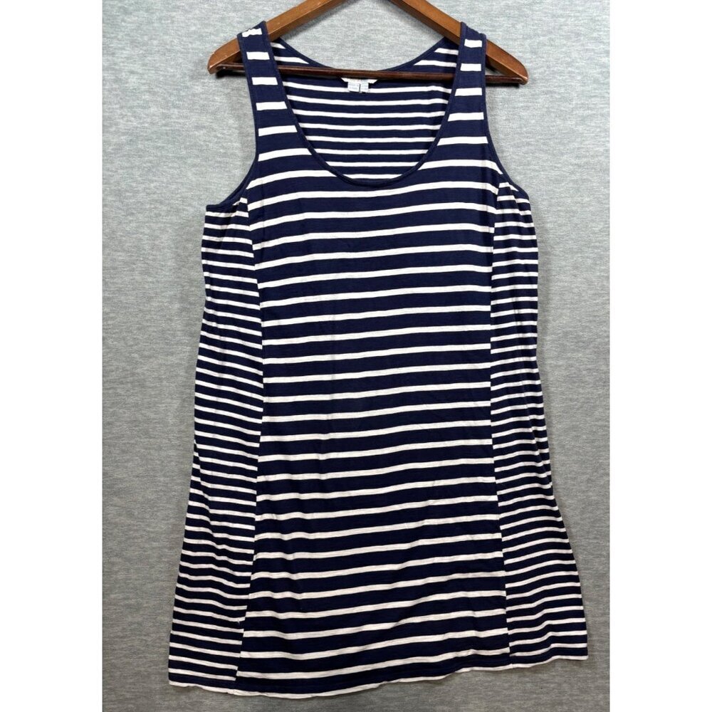 Boden Navy White Striped Sleeveless‎ Cotton Tank Dress Womens 10